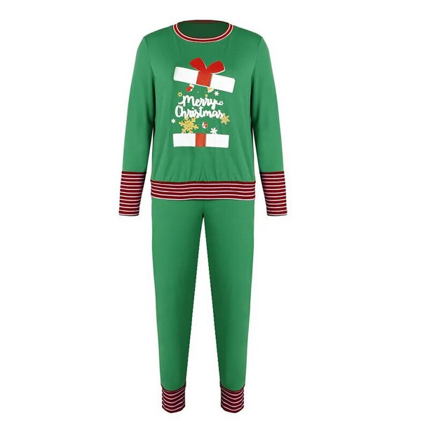 Pijamas navideños Xmax para mujer, conjuntos de dos piezas, ropa de dormir de algodón de gran tamaño, estampado de Navidad, ropa elegante de invierno de manga larga para niña 2021
