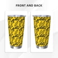 thumbnail image 3 of Daiia yellow Corn Printed 20oz Insulated Coffee Cup with Straw Topper, Fully Spill Proof Travel Coffee Mug, Stainless Steel Tumbler for Work Home Outdoor Car-Straw Three-piece Set, 3 of 8