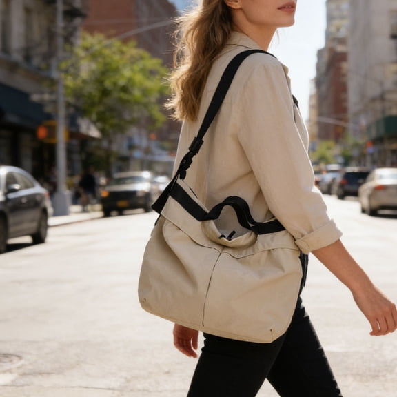 Women's Crossbody Bag Large Capacity Tote, Versatile Canvas Shoulder Handbag for Daily Use, Lightweight Casual Purse for Work Shopping Travel Beach and Gym