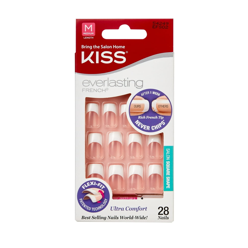 KISS Everlasting French® Square Nail Kit Medium