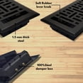 thumbnail image 4 of Sierra Grates Metro Floor Register 4 inch X 14 inch Cast Iron Black, 4 of 9