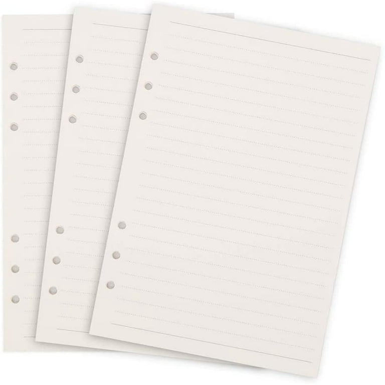 Classycoo A5 Refill Paper [160 Sheets 320 Pages] a5 lined paper,a5 binder  paper,a5 paper refill 6 ring,100 GSM Thick Blank Paper 6-Hole Punched  Filler