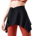 thumbnail image 1 of Falda deportiva de fibra de poliéster, suave, de una pieza, absorbente, para yoga, fitness, tenis, color negro, talla única, 1 of 12
