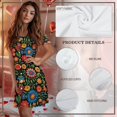 thumbnail image 6 of Yuyamidu Hippie Flowers Night Shirts for Women Sleepwear Button Down Night Gowns Crew Neck Short Sleeve House Dress, 6 of 7