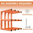 thumbnail image 4 of Wood Organizer and Lumber Storage Rack Wall Mount, Heavy Duty Metal Shelf with 6-Level Holds Up 1200 LBS, Indoor & Outdoor Use - Orange, 4 of 16