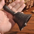 thumbnail image 5 of Raindrops 2pcs Cast Iron Hand Bells Retro Countryside Hand Bells Iron Bells Creative Hanging Bells (Rusted Color), 5 of 8