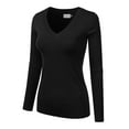 thumbnail image 2 of JJ Perfection Women's Long Sleeve V-Neck Pullover Sweater with Plus Size, 2 of 3