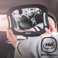 thumbnail image 4 of Diono Easy View XXL Baby Car Mirror with Extra Wide View, Safety Car Seat Mirror for Rear Facing Infant with 360 Rotation, LED Night Light,, 4 of 9