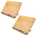 thumbnail image 5 of PONPRNGY 1Pc Bamboo Book Stand, Adjustable Book Holder Tray and Page Paper Clips-Cookbook Reading Desk Portable Stable Hard-Wearing Lightweight Bookstand-Textbooks Books, 5 of 9