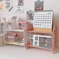 thumbnail image 4 of Double-layer Desktop Storage Rack Hollow Shelf For Cosmetic Stationery, 4 of 5