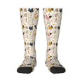 thumbnail image 2 of Picia Women Crew Soft Moisture-wicking Socks Cartoon Chickens Pattern Design Cotton Socks, One Size fit All, 2 of 9