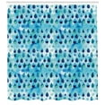 thumbnail image 3 of Ambesonne Navy and Teal Shower Curtain, Waterdrops Quirky, 69"Wx84"L, Turquoise Navy Blue, 3 of 3