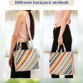 thumbnail image 4 of FORMRS Womens Corduroy Tote Bag Crossbody Shoulder Handbag with Pocket, Striped Pattern, 4 of 7