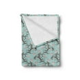 thumbnail image 2 of Victorian Soft Flannel Fleece Throw Blanket, Floral Composition with Vintage Inspirations Abstract Swirled Stalks, Cozy Plush for Indoor and Outdoor Use, 50" x 60", Seafoam Brown White, by Ambesonne, 2 of 5