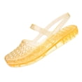 thumbnail image 2 of Samdudou Sandals for Women Casual Closed Toe Sparkly Jelly Mary Janes Hollow Out Woven Style Adjustable Strap Slip On Beach Water Shoes Vacation Travel Summer Essentials, 2 of 9