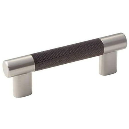 96 Mm Traditional Pull Esquire 3in & 3-3/4 in (76mm & 96 mm) Center-to-Center Satin Nickel/Oil-Rubbed Bronze Cabinet Pull ()