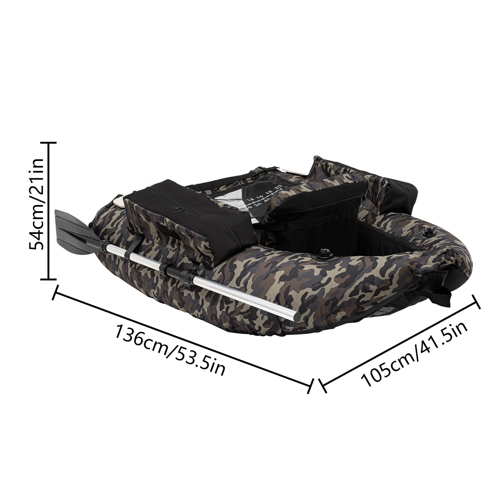 90-180° Backrest Adjustable Outdoor Fishing Boat Inflatable Fishing Boat Fishing Boat in Oceans Lakes Rivers