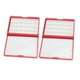 thumbnail image 2 of Caja de acuarela portátil de 2 piezas, desmontable, fácil de limpiar, compacta, mini paleta de acuarela para artistas principiantes, caja roja, 24 cuadrículas, 2 of 14