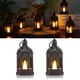 thumbnail image 4 of Cateissary 2 unids/set pequeñas linternas decorativas para el hogar con diseños elegantes, linternas decorativas para interiores Iluminación navideña negro-2PCS, 4 of 6