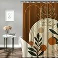 thumbnail image 2 of Orinice  Mid Century Abstract Boho Shower Curtain Set Retro Orange Shower Curtain Bathroom Set with Rugs Summer Shower Curtains for Bathroom with Carpet Bath Mat Toilet Rugs(Boho) 36x72, 2 of 7
