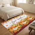 thumbnail image 4 of Area Rugs 4'x6'. Thanksgiving Pumpkin Carpet Runner Indoor Outdoor Rugs Home Decor Aesthetic, Fall Sunflower Autumn Give Thanks Non Slip Mats Washable Accent Rug for Living Room Bedroom, 4 of 8