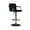 Chrome-Black, variant on Pemberly Row 32.5" Faux Leather & Metal Swivel Bar Stool in White/Chrome