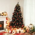 thumbnail image 2 of HOMCOM 6ft Artificial Christmas Tree Home Decoration Automatic Open, Black, 2 of 10