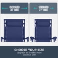 thumbnail image 4 of Best Choice Products 30" Extra Wide Folding Zero Gravity Patio Lounge Chair w/Canopy Shade - Navy, 4 of 9