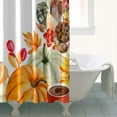 thumbnail image 4 of Autumn Fall Maple Leaves Harvest Shower Curtain,Reusable Bathtub Curtains with Hooks Basic Polyester Fabric Bathroom Curtains for Bathroom Bathtub Autumn Holiday, 4 of 5