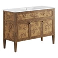 thumbnail image 3 of Modway Elysian 48" Single Sink Wood Bathroom Vanity in White/Brown, 3 of 17
