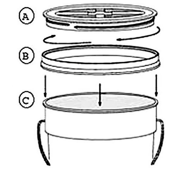 5 Gallon White Bucket & Gamma Seal Lid - Food Grade Plastic Pail & Gamma2 Screw Seal Tight Lid (Yellow) by Gamma Seal