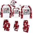 thumbnail image 4 of Nmnitkp Christmas Pajamas for Family Add Festive Atmosphere Family Christmas Pajamas Matching Sets PJ's Sleepwear Printed Top and Plaid Pants with Pockets Family Christmas Pajamas Matching Sets, 4 of 6