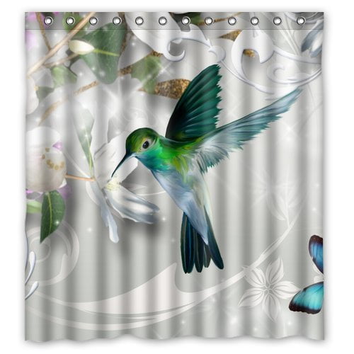 green and gray shower curtain