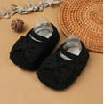 thumbnail image 2 of Toddler Girl Shoes Size 12 For 0 Months-6 Months Warm And Boys Soft Comfortable Bowknot Warming Kids Sneakers Black, 2 of 5