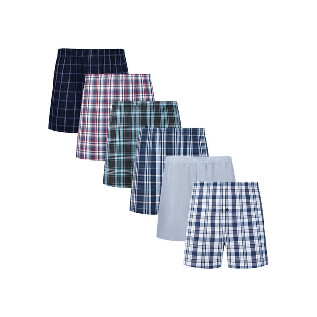 6 Pcs Boxer Shorts Casual Plaid Elastic Waistband Button Mens Boxer Underwear Woven Shorts For Home Random Color S multicolour|https://ae01.alicdn.com/kf/Se4c740290f134ef69fb84ad85e2c16b2u.png