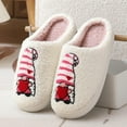 thumbnail image 3 of BERANMEY Cute Valentine's Day Slippers for Women Soft Plush Comfy Warm Slip-On Heart Love Couple Slippers fo Women Indoor Fluffy House Slippers for Women and Men Non-slip Fuzzy Flat Slides, 3 of 7