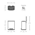 thumbnail image 6 of Qualiazero Kitchen Bathroom Trash Can Combo, 13.2 Gallon and Two 1.3 Gallon Stainless Steel Step Garbage Bin with Soft Close Lid, Silver, 6 of 11