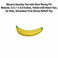 thumbnail image 3 of Banana Squishy Toy with Slow Rising Pu Material, 3.5 X 1 X 0.8 Inches, Yellow with Green Tips, Simulated Fruit Relaxation Toy, 3 of 3