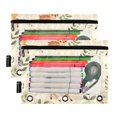 thumbnail image 3 of Baby Deer and Green Leaves 2 Pack Pencil Pouches Zipper Pencil Case 3 Ring Pencil Pouch Cosmetic Bag, 3 of 6