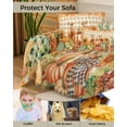 thumbnail image 4 of Orange Thanksgiving Pumpkin Sofa Covers for 3 Cushion Couch,Washable Sectional & L Shape Couch Covers for Dog/Cat/Kid,Fall Maple Leaves Autumn Lattice Non Slip Sofa Slipcover Futon Cover 71x150, 4 of 8
