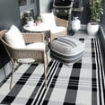 thumbnail image 4 of Buffalo Plaid Rug 4' x 6' Black and White Outdoor Rug, 4 of 6