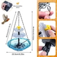 thumbnail image 2 of Hanging Solar Bird Bath Fountain, Solar Powered Cascading Outdoor Water Fountain, Hanging Bird Bath with Water for Outdoors Garden Patio Backyard Lawn Decor, 2 of 7