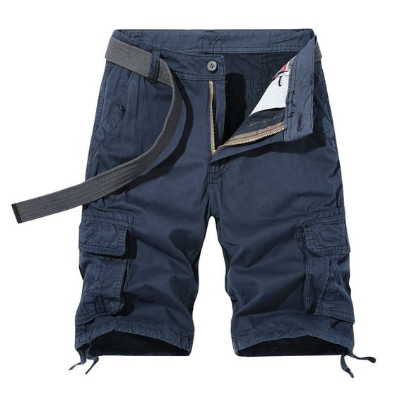 uikmnh Shorts for Men Men's Multi Pocket Casual Loose Fashion Personality Cargo Shorts Size:38