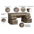 thumbnail image 5 of Saint Birch Honduras 65" Executive Desks in Rustic Oak, 5 of 8