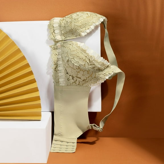 Aayomet Underwire Bra Women's Spot Comfort, Max Support, High Impact Wireless Sports Bra,Green S