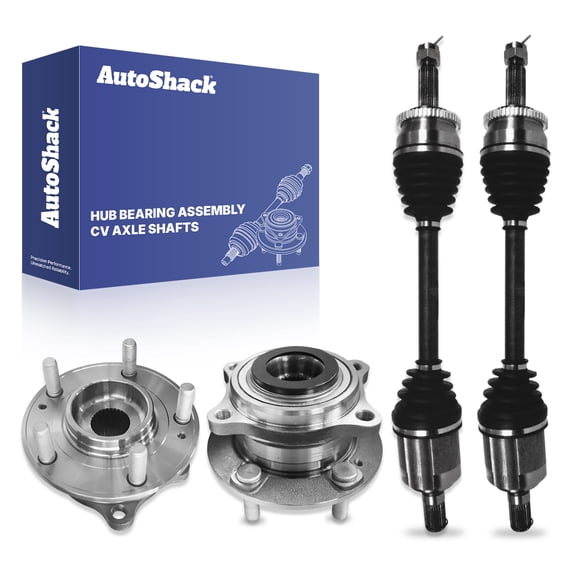 AutoShack Front CV Axle Shaft Left & Right   Wheel Hub Bearing Assemblies without ABS Replacement for 2015 Hyundai Sonata 4-PC Kit