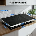thumbnail image 4 of 36" Electric Cooktop, 5 Burners 9000W, Glass Ceramic Stove Top with Touch Control & Child Lock, 4 of 9