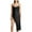 Black, variant on Women's Cami Nightgown 100% Polyester Satin Slip Dress with Lace Trim High Slit Comfy Sleepwear Lingerie for Women S - XL Plus Size