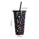 thumbnail image 3 of Vasos TRIEIY con tapa y pajita, vaso creativo de agua, vaso de plástico PP con pajita, vaso transparente de plástico con pajita, 710 ml, vaso de plástico sensible al frío, D, vasos que cambian de, 3 of 5