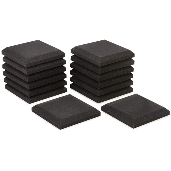Auralex Acoustic Foam Panels 12"x12"x2" Sound Absorbing Wall Tiles Gray 0.95 NRC Studio 14-Pack